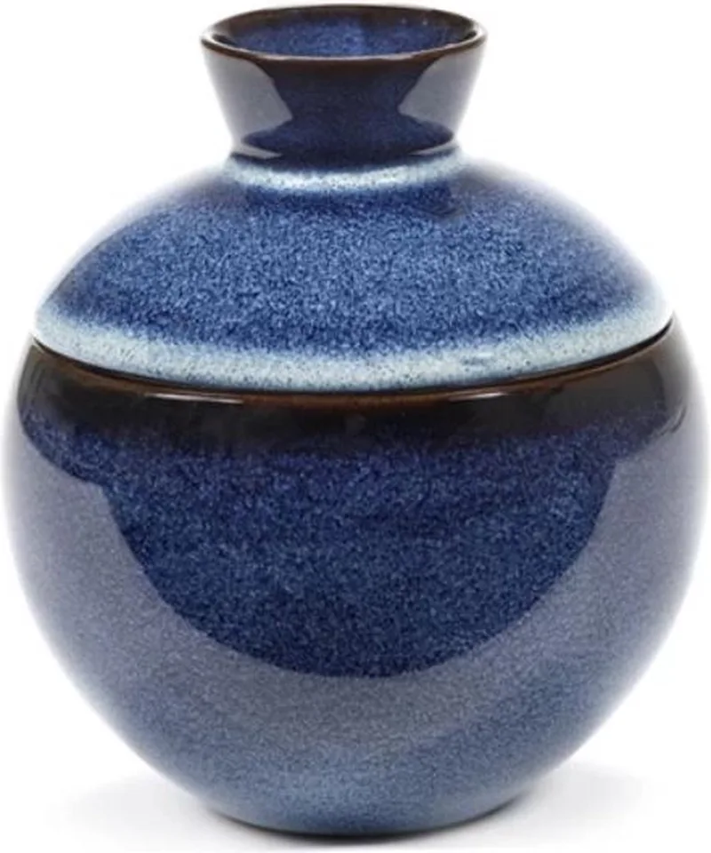 Pure by Pascale Naessens potje met deksel D12cm H13cm donkerblauw by Serax in Blauw – product photo