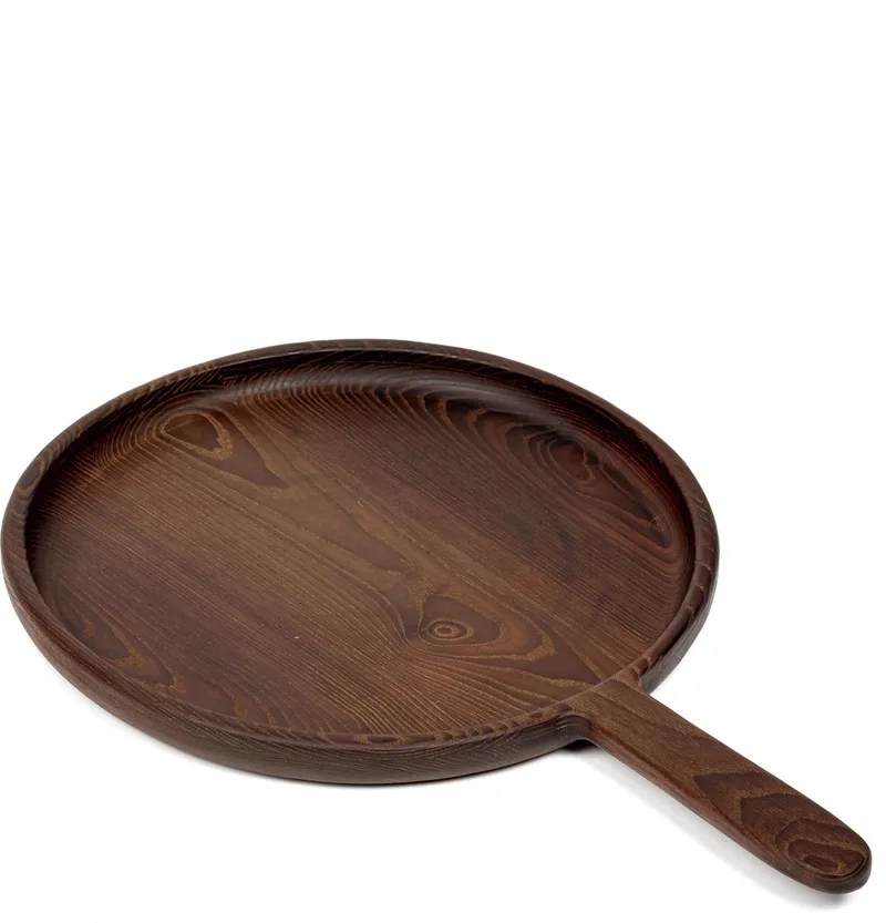 Pure by Pascale Naessens Serveerplank - Small - Rond - Handvat - Ø29cm - Hout by Serax in Bruin – product photo