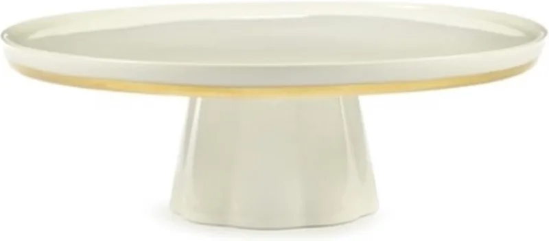 Roger van Damme Desiree gebakschaal D21cm H7.5cm wit/goud by Serax in Wit – product photo