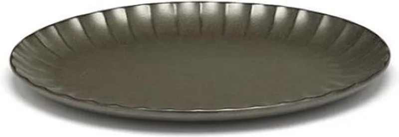 Sergio Herman Inku ovaal plat bord 25x17.5cm by Serax in GROEN – product photo