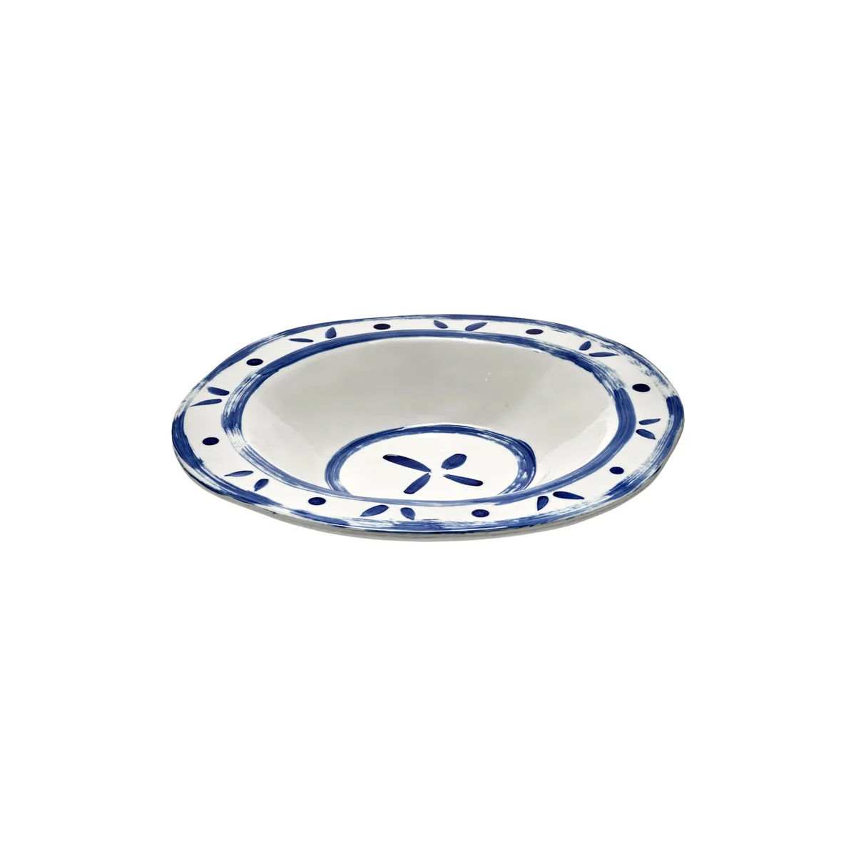 Servierplatte Delia - Blau - emaillierter Sandstein - Designer Annebet Philps de Serax – photo du produit