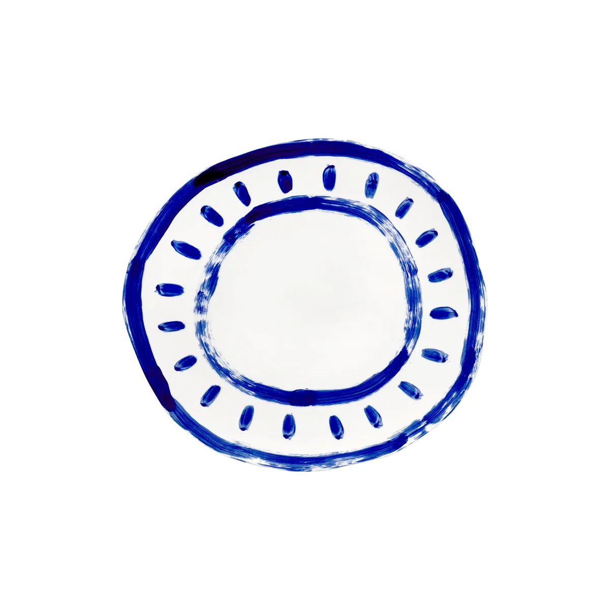 Servierplatte Delia - Blau - emaillierter Sandstein - Designer Annebet Philps de Serax – photo du produit