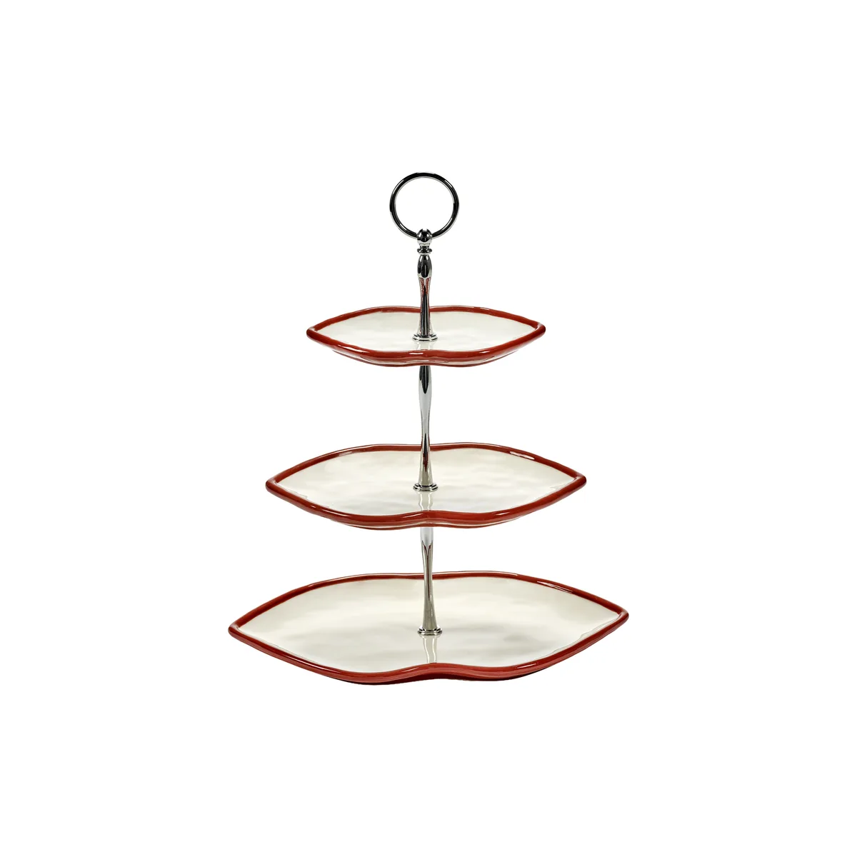 Servierplatte LES OBJETS MOULEVERSANTS - Rot - Sandstein - Designer Wouters & Hendrix de Serax – photo du produit