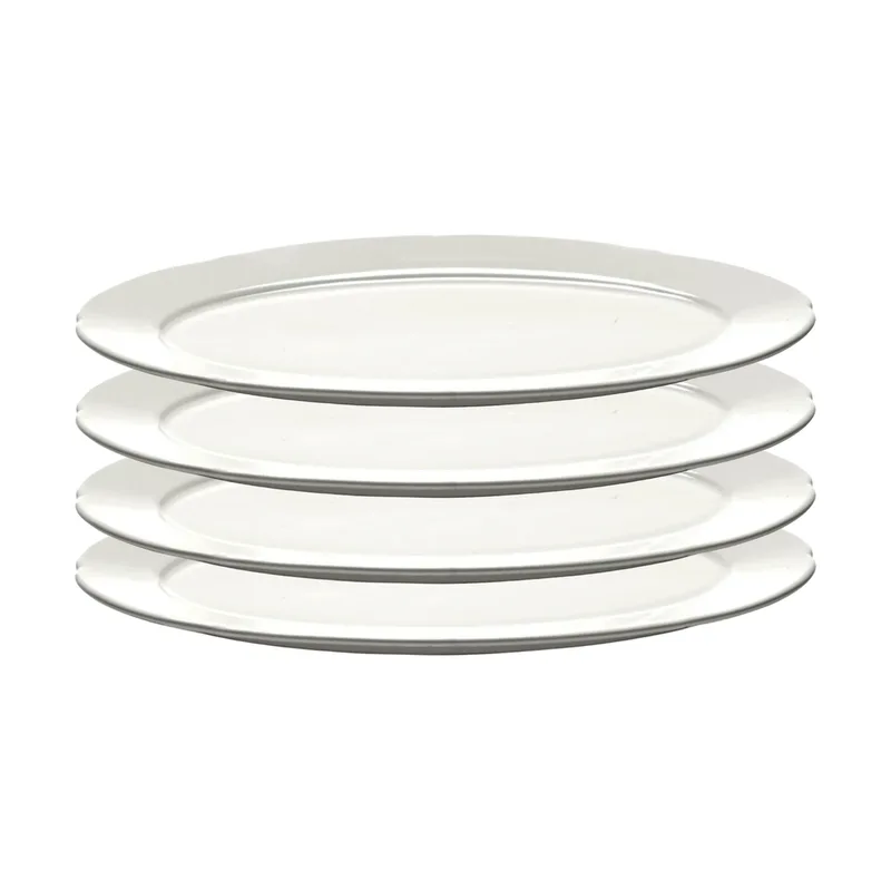 Silhouette ovaler Teller S 10x18,5 cm 4er pack White von Serax – Produktfoto