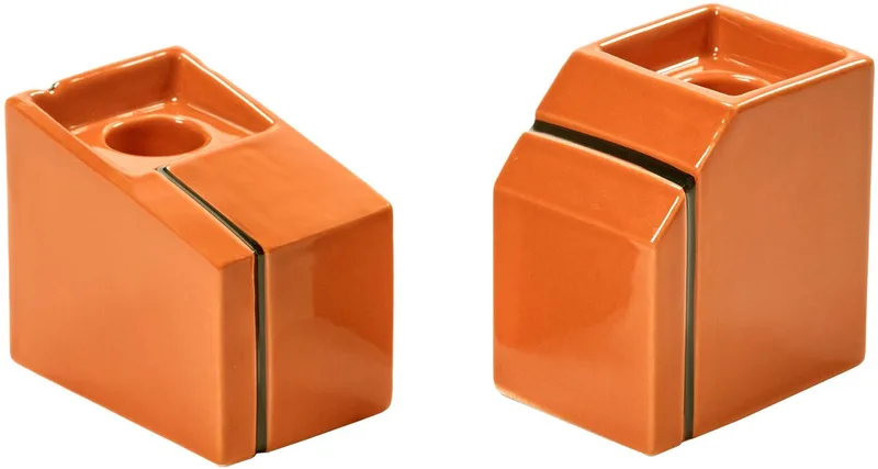 Silos Kandelaar Set Van 2 Orange by Serax in Oranje – product photo