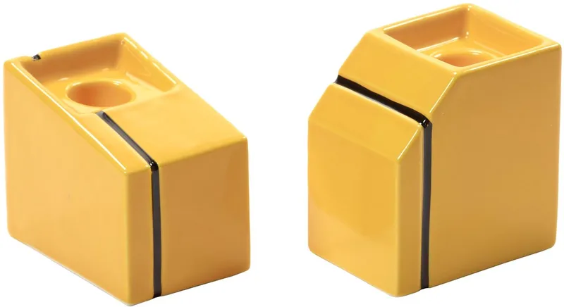 Silos Kandelaar Set Van 2 Yellow van Serax in Geel – productfoto