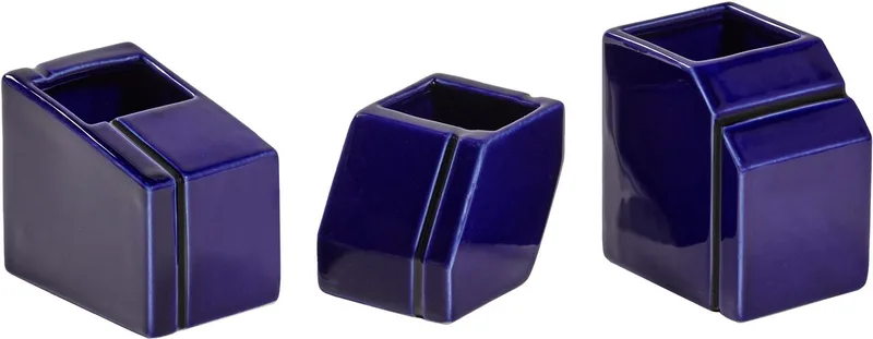 Silos Mini Vaas Set Van 3 Blue by Serax in Blauw – product photo