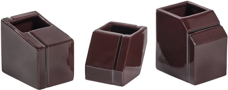 Silos Mini Vaas Set Van 3 Burgundy by Serax in Bruin – product photo
