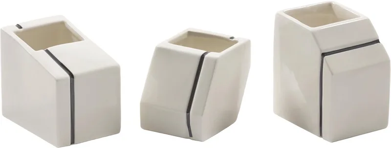 Silos Mini Vaas Set Van 3 White by Serax in Wit – product photo