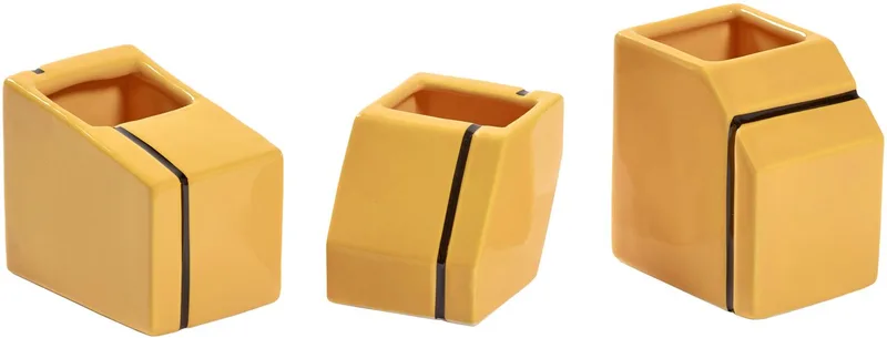 Silos Mini Vaas Set Van 3 Yellow by Serax in Geel – product photo