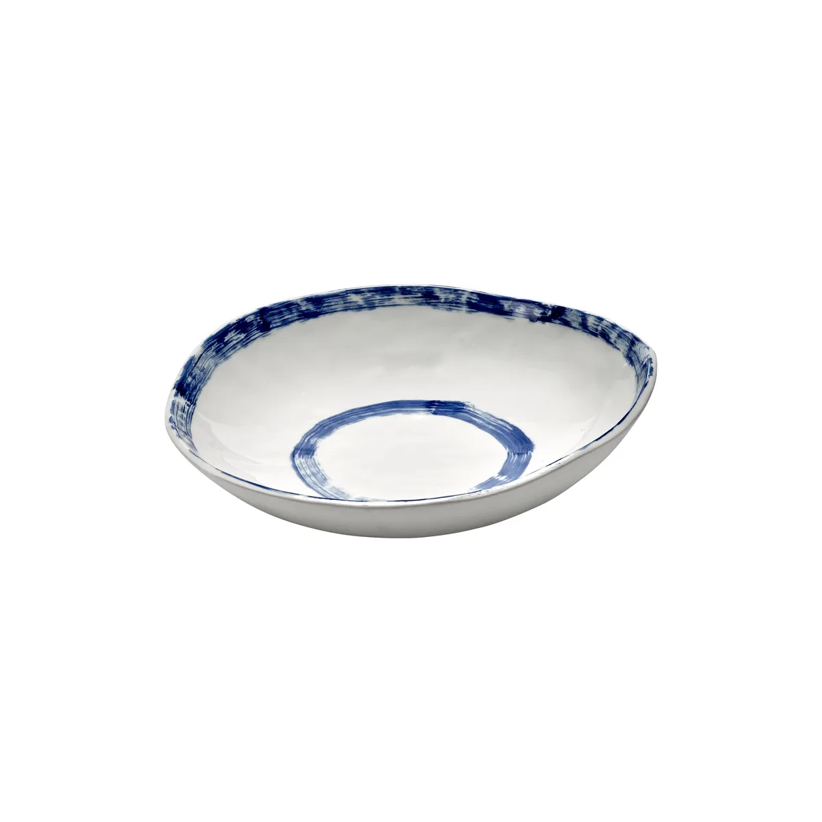 Suppenteller Delia - Blau - emaillierter Sandstein - Designer Annebet Philps de Serax – photo du produit