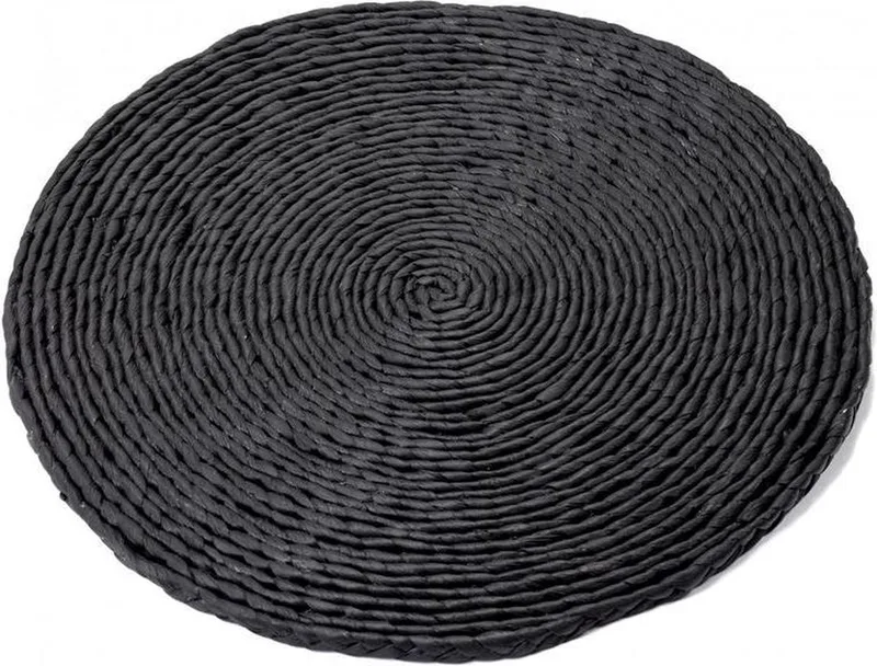 Surface By Sergio Herman Onderlegger Hyacint - XL - Ø40cm x H1,3cm by Serax in Zwart – product photo