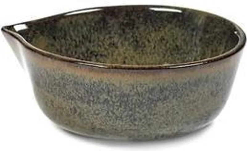 Surface by Sergio Herman Sauskom - Ø11cm x H4,5cm - Indi Grey - 1 stuk de Serax en Groen – photo du produit