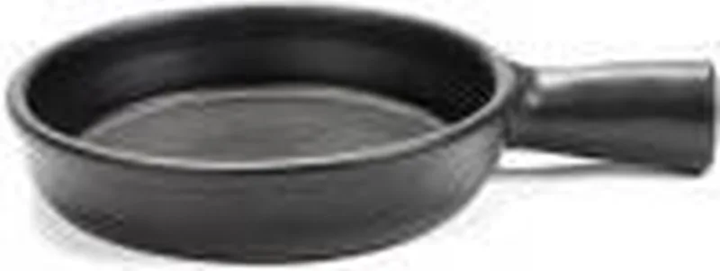 Surface By Sergio Herman Steelpan - Terracotta - S - Ø14 cm x H4,2 cm by Serax in Zwart – product photo