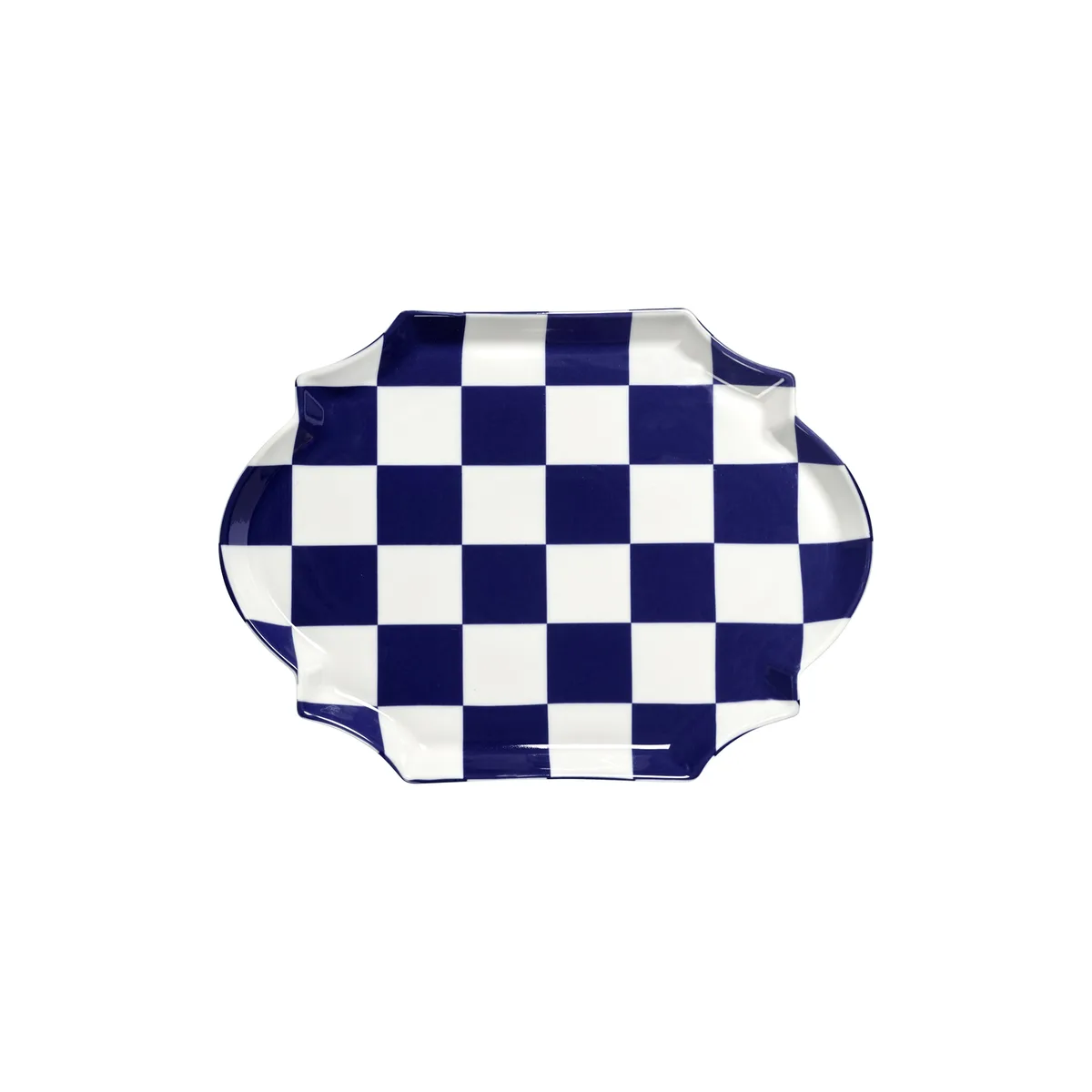 Tablett LES OBJETS MOULEVERSANTS - Blau - emailliertes Porzellan - Designer Wouters & Hendrix fra Serax – produktbillede
