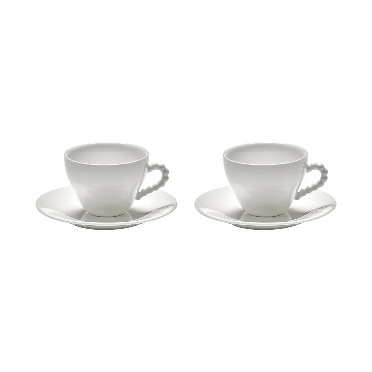 Tasse mit Untertasse LES OBJETS MOULEVERSANTS - Weiß - emailliertes Porzellan - Designer Wouters & Hendrix de Serax – photo du produit