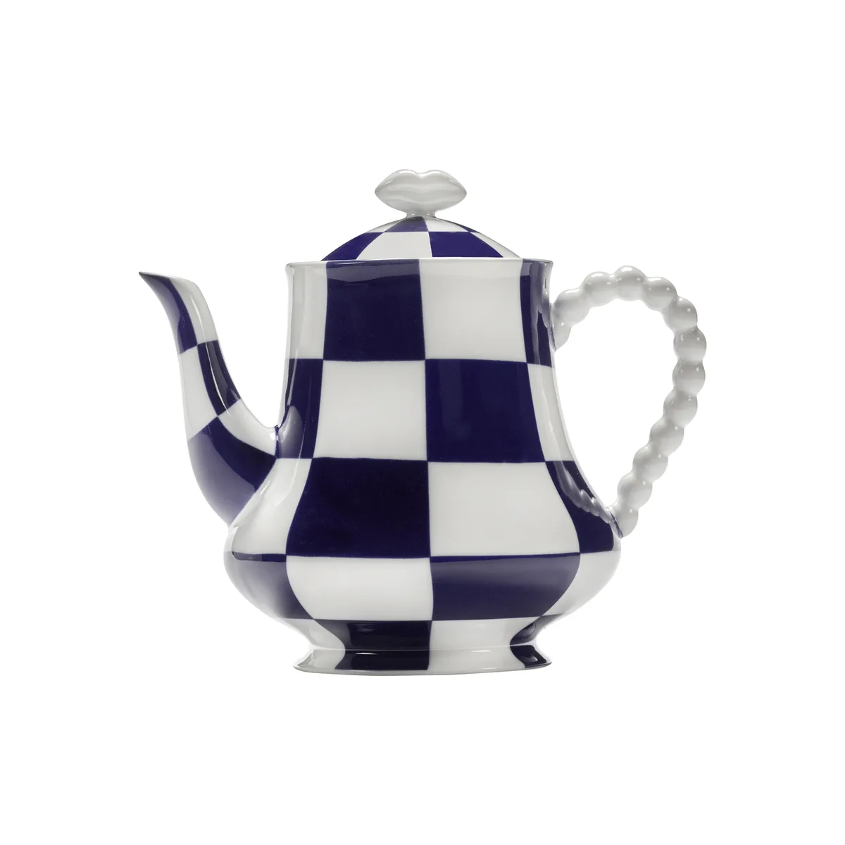 Teekanne LES OBJETS MOULEVERSANTS - Blau - emailliertes Porzellan - Designer Wouters & Hendrix van Serax – productfoto