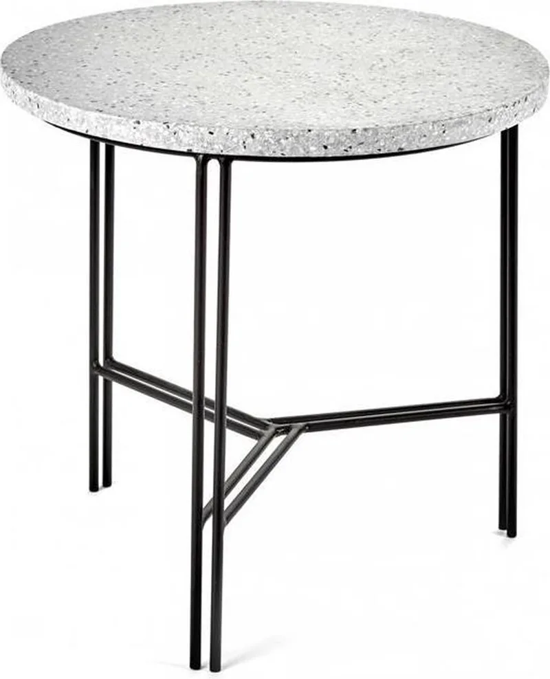 Terrazzo bijzettafel black/grey D40 H40cm de Serax en Zwart – photo du produit