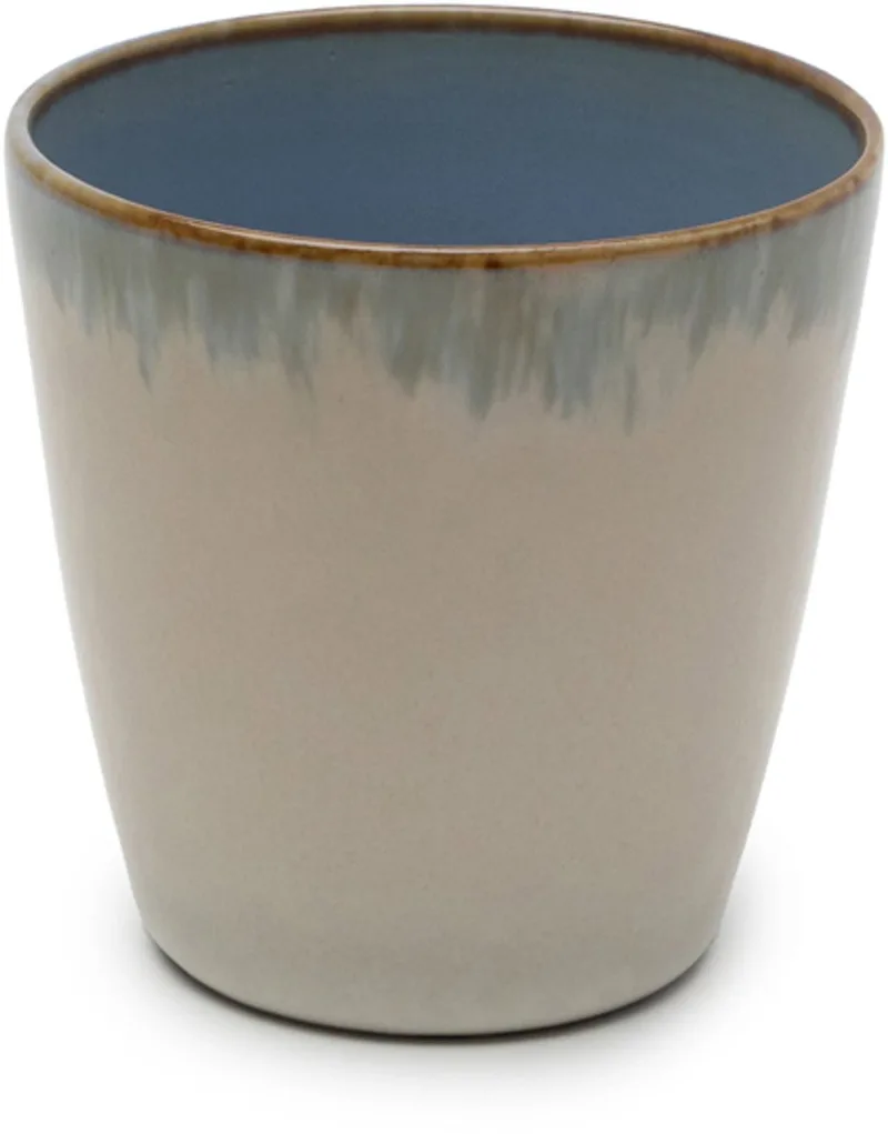 Terres de Rêves Beker conisch S - Ø7 x H7,5 - Misty Grey/Smokey Blue - 8 Stuks by Serax in Misty Grey – product photo