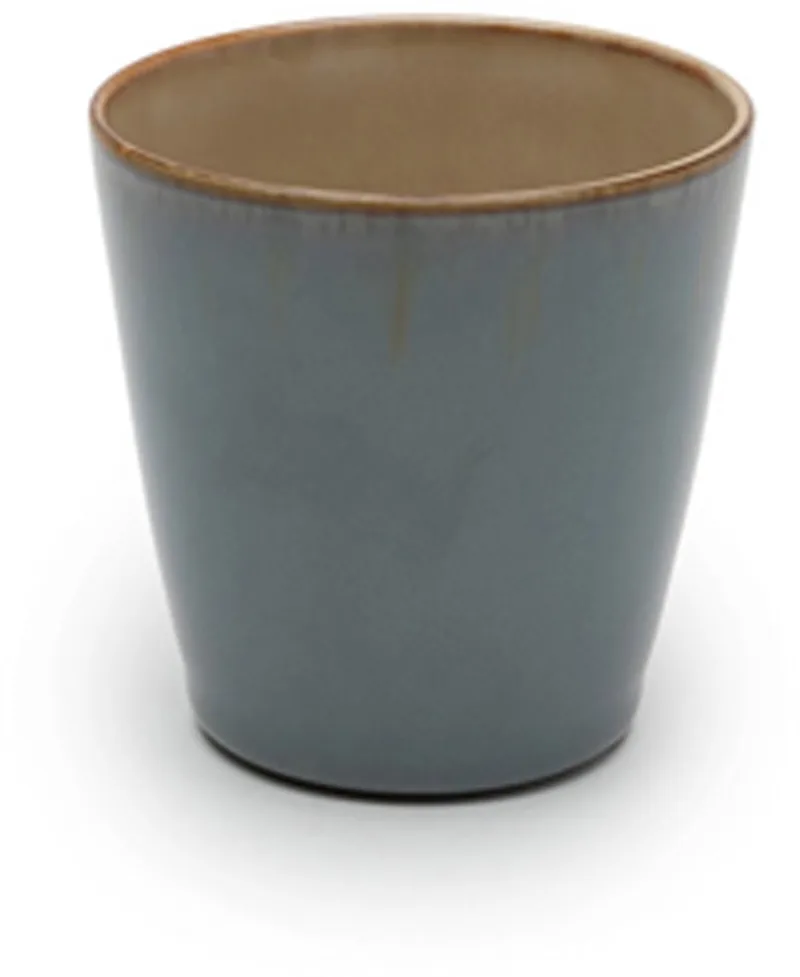Terres de Rêves Beker conisch S - Ø7 x H7,5 - Smokey Blue/Misty Grey - 8 stuks by Serax in Smokey Blue / Misty Grey – product photo