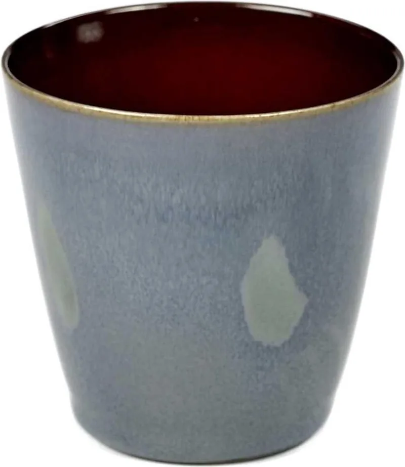 Terres de Rêves Beker conisch S- Ø7 x H7,5 - Smokey Blue/Rust - 8 stuks by Serax in Smokey Blue / Rust – product photo