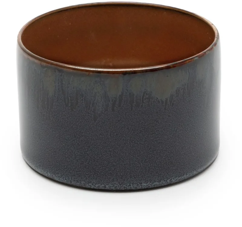Terres de Rêves Beker - Ø7,5 x H5 - Dark Blue / Rust - 8 stuks by Serax in Dark Blue / Rust – product photo