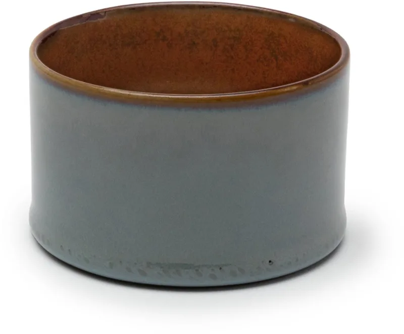 Terres de Rêves Beker - Ø7,5 x H5 - Smokey Blue / Rust - 8 stuks by Serax in Smokey Blue / Rust – product photo