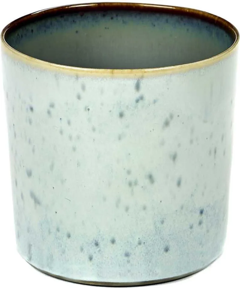 Terres de Rêves Beker - Ø7,5 x H7,5 - Light Blue / Smokey Blue - 8 stuks by Serax in Light blue / smokey blue – product photo