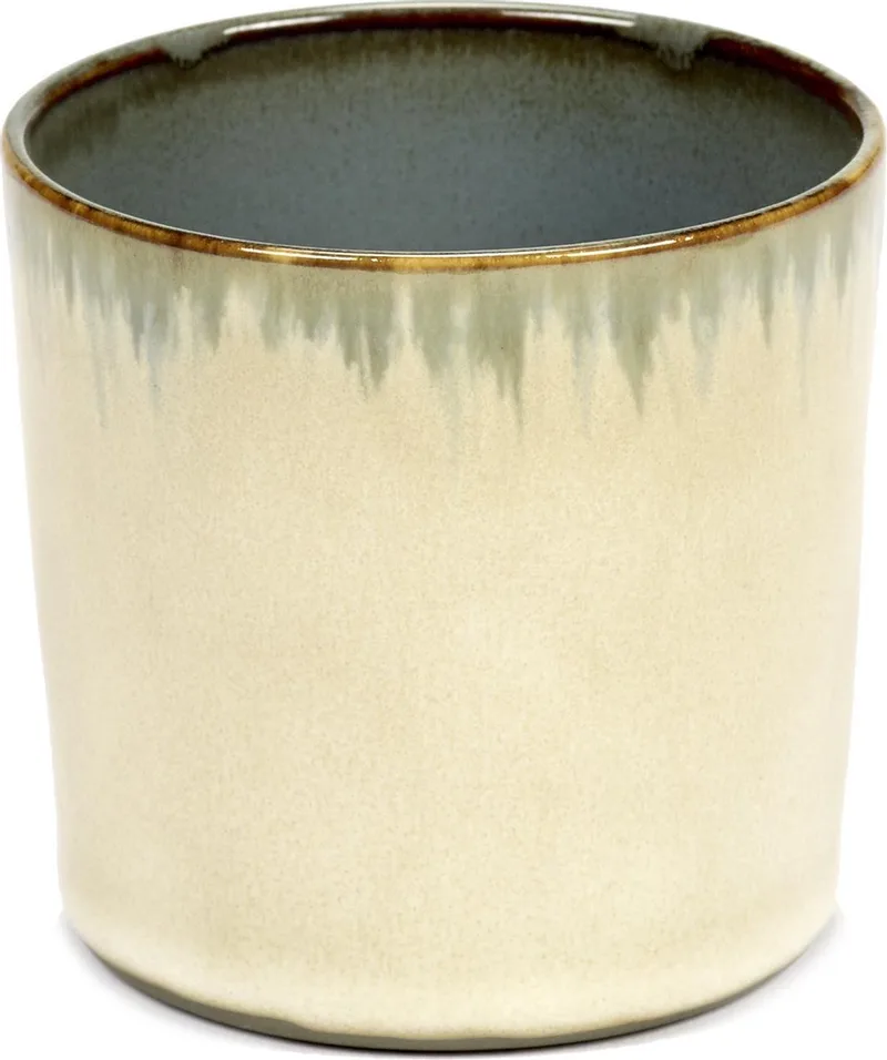 Terres de Rêves Beker - Ø7,5 x H7,5 - Misty Grey / Smokey Blue - 8 stuks by Serax in Misty grey / smokey blue – product photo