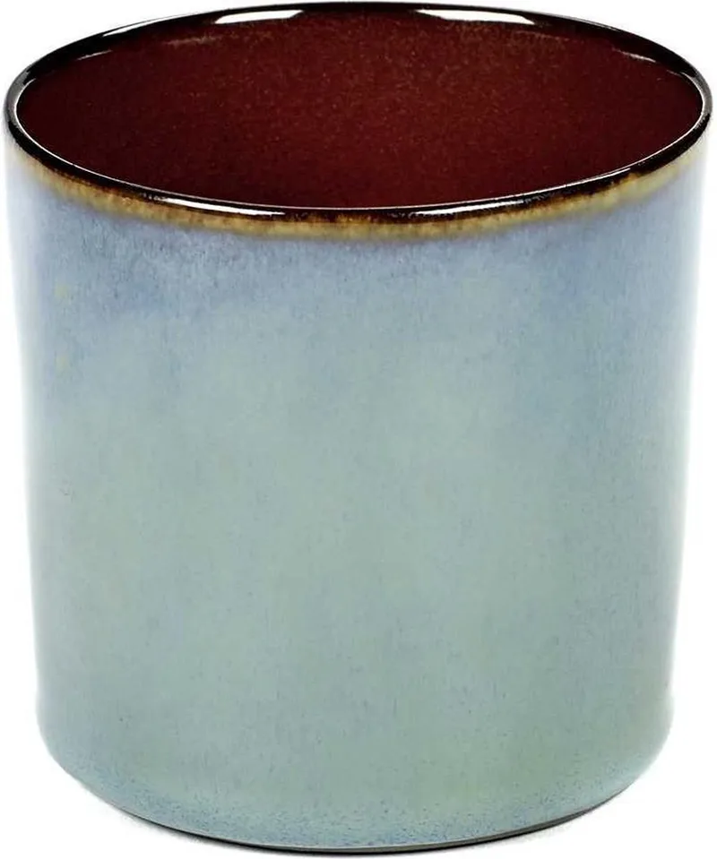Terres de Rêves Beker - Ø7,5 x H7,5 - Smokey Blue / Rust - 8 stuks by Serax in Smokey blue / rust – product photo
