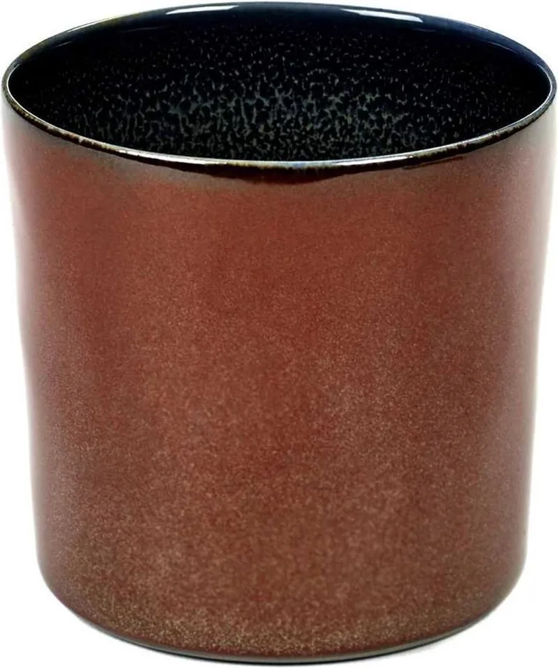 Terres de Rêves Beker - Ø7 x H7,5 - Rust / Dark Blue - 8 Stuks by Serax in Rust / Dark Blue – product photo