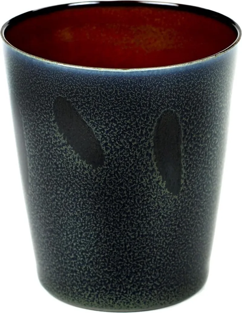 Terres de Rêves Beker - Ø8,5 x H9,5 - Dark Blue / Rust - 8 stuks by Serax in Dark blue / rust – product photo
