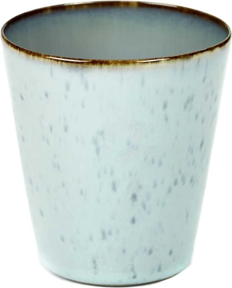 Terres de Rêves Beker - Ø8,5 x H9,5 - Light Blue / Smokey Blue - 8 stuks by Serax in Light blue / smokey blue – product photo