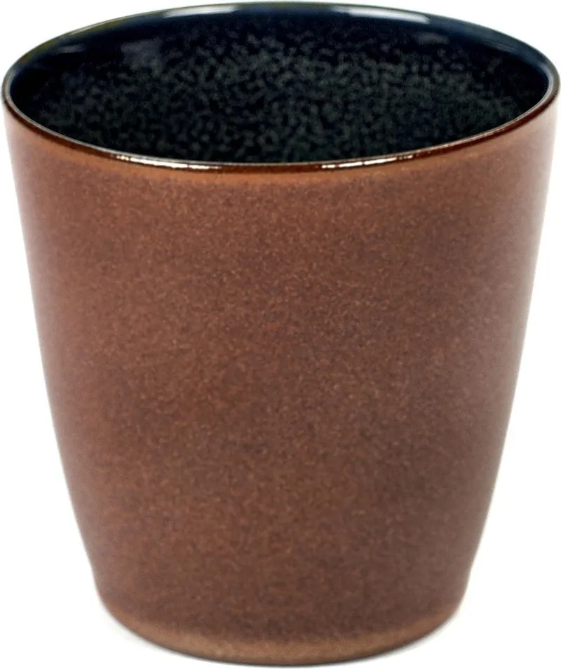 Terres de Rêves Beker - Ø8,5 x H9,5 - Rust / Dark Blue - 8 stuks by Serax in Rust / Dark Blue – product photo