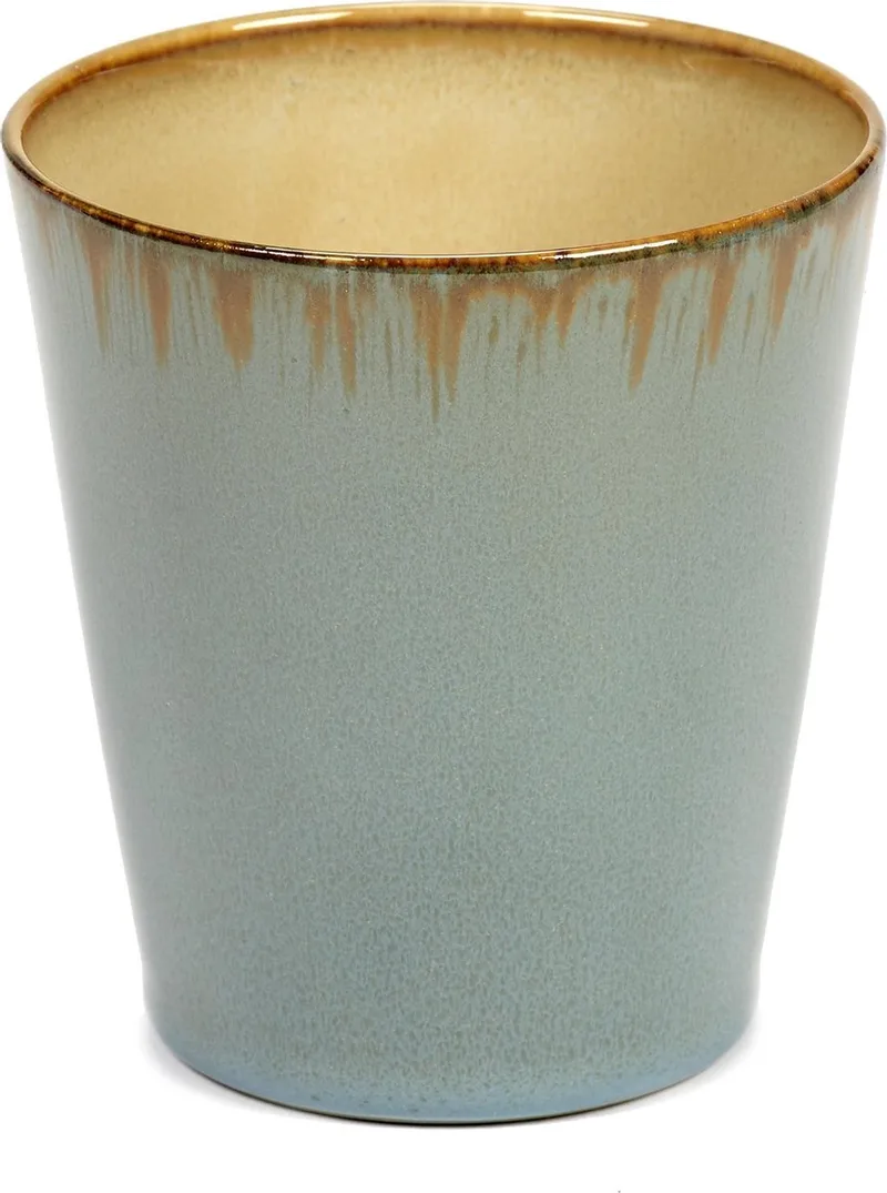 Terres de Rêves Beker - Ø8,5 x H9,5 - Smokey Blue / Misty Grey - 8 stuks by Serax in Smokey blue / misty grey – product photo