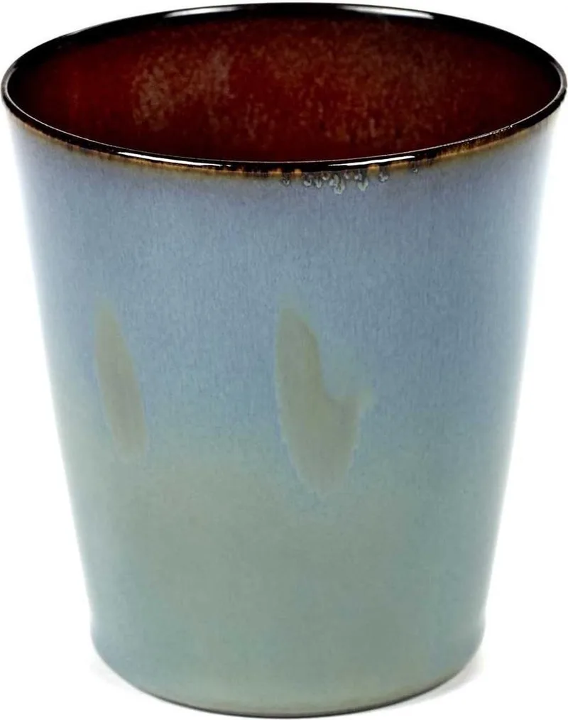 Terres de Rêves Beker - Ø8,5 x H9,5 - Smokey Blue / Rust - 8 stuks by Serax in Smokey blue / rust – product photo
