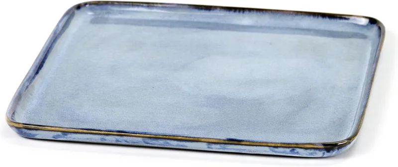 Terres de Rêves by Anita Le Grelle - Bord Vierkant - S - 17,5 x 17,5 x H1cm - Blauw de Serax en Blue – photo du produit