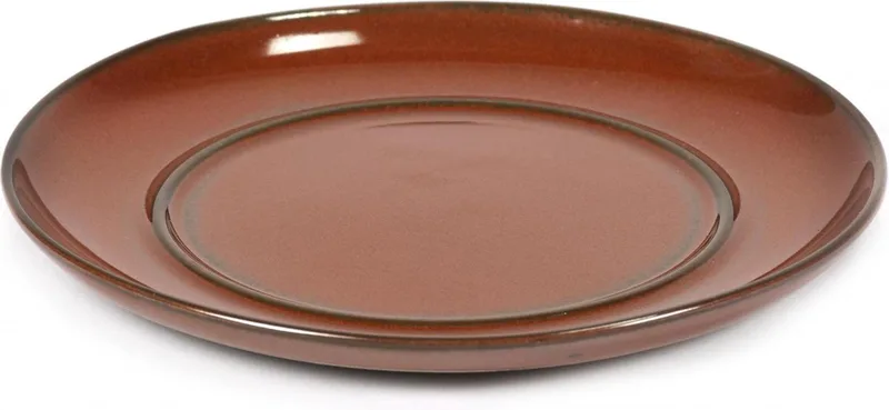 Terres de Rêves by Anita Le Grelle Schotel voor koffiekop - Ø13,5x1,2 cm by Serax in Rust – product photo