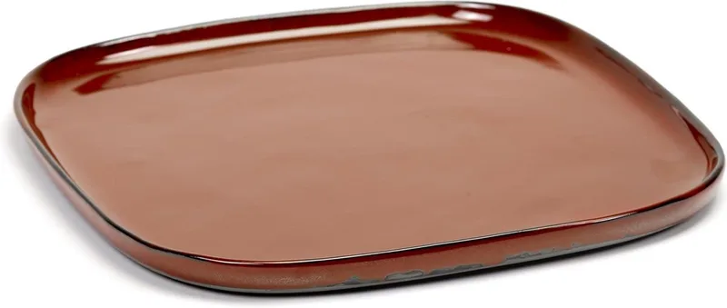Terres de Rêves by Anita Le Grelle Vierkant Bord - L - 25,4x25,4x1,5 cm by Serax in Rust – product photo