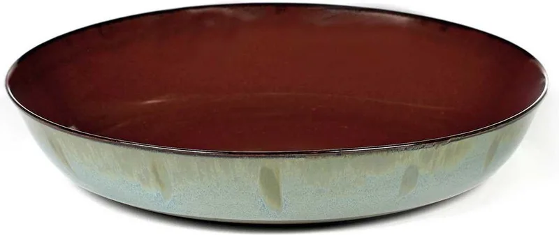 Terres de Rêves Diep bord M - Ø21 cm - Rust / Smokey Blue - 2 stuks by Serax in Rust / smokey blue – product photo