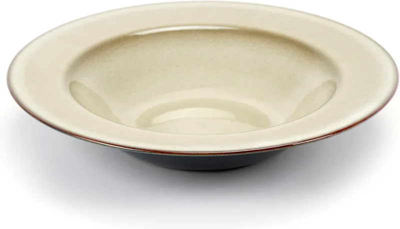 Terres de Rêves Pastabord - Ø27,3 cm - Misty Grey - 2 stuks by Serax in Misty grey / dark blue – product photo