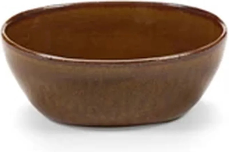 Uncharted Out of Lines bowl 17.5x15.5cm H5.7cm ocher by Serax in Bruin – product photo