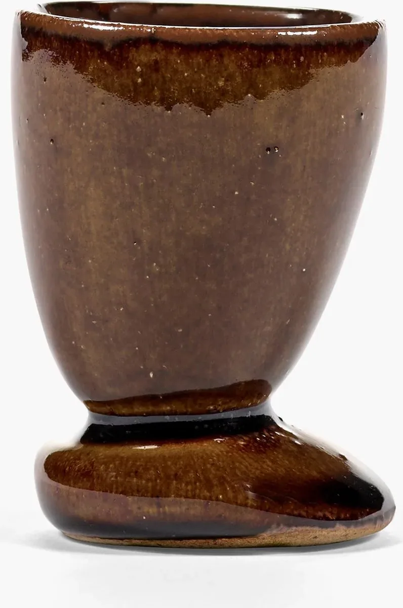 Uncharted Out of Lines eierdop D4.5cm H7cm (set van 2 stuks) by Serax in Ocher – product photo