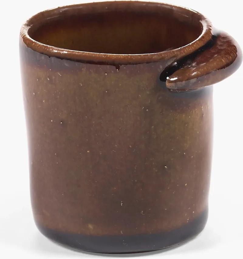 Uncharted Out of Lines espressobeker zonder oor 7cl (set van 2) by Serax in Ocher – product photo