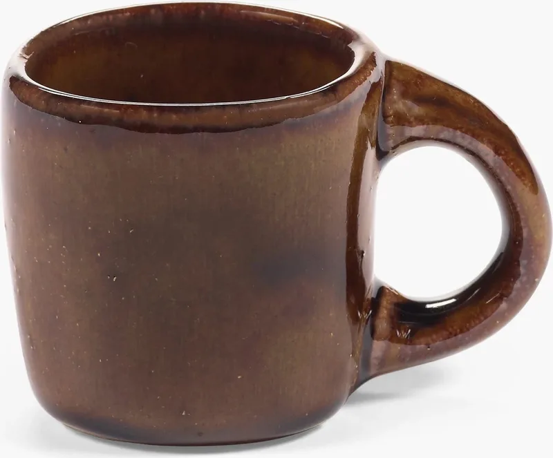 Uncharted Out of Lines espressokop 10cl ocher (set van 2 stuks) by Serax in Bruin – product photo