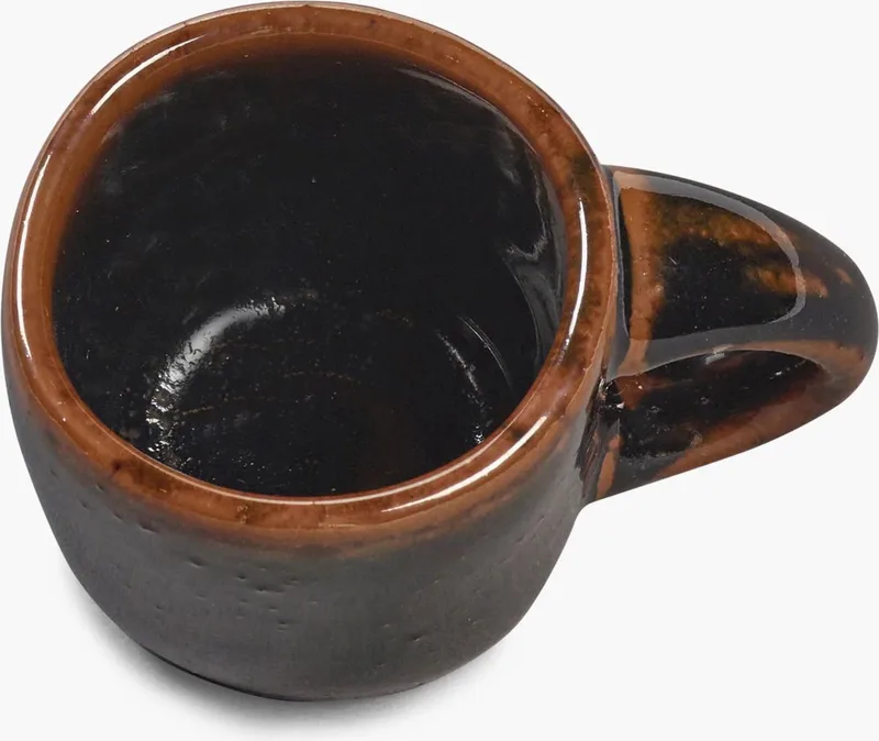 Uncharted Out of Lines espressokop 10cl zwart bruin (set 2 stuks) by Serax in Zwart/bruin – product photo
