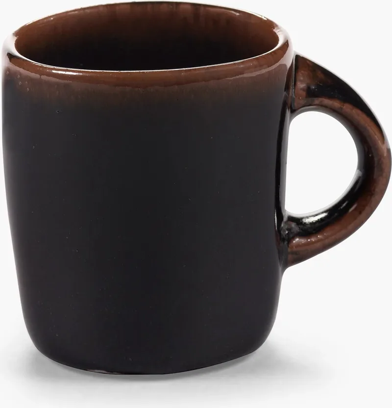 Uncharted Out of Lines koffiekop 22cl zwart bruin (set van 2) by Serax in Zwart / bruin – product photo