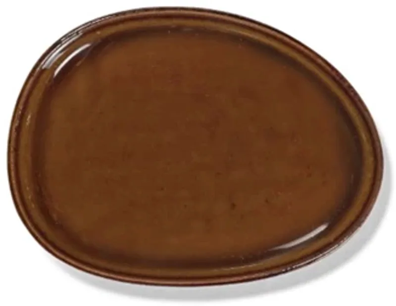Uncharted Out of Lines plat bord 14x10.5cm ocher by Serax in Bruin – product photo