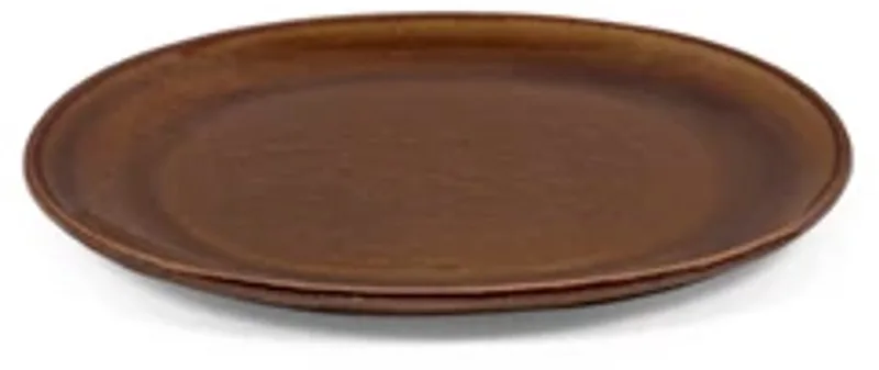 Uncharted Out of Lines plat bord 22.5x21cm ocher by Serax in Bruin – product photo