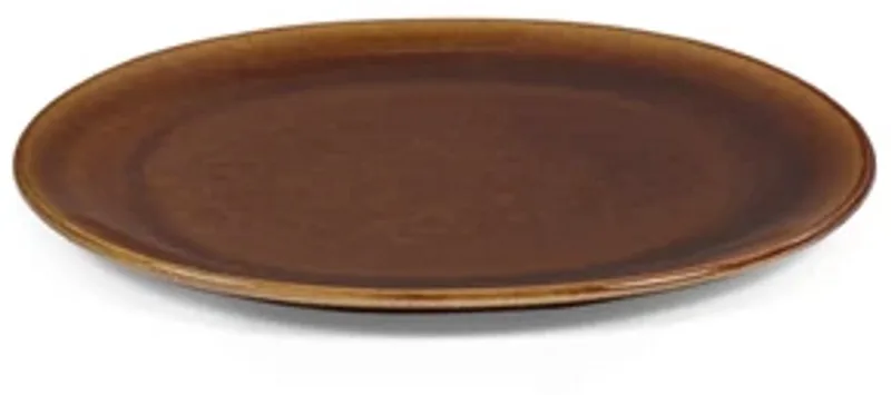 Uncharted Out of Lines plat bord 27.5x24.5cm ocher by Serax in Bruin – product photo